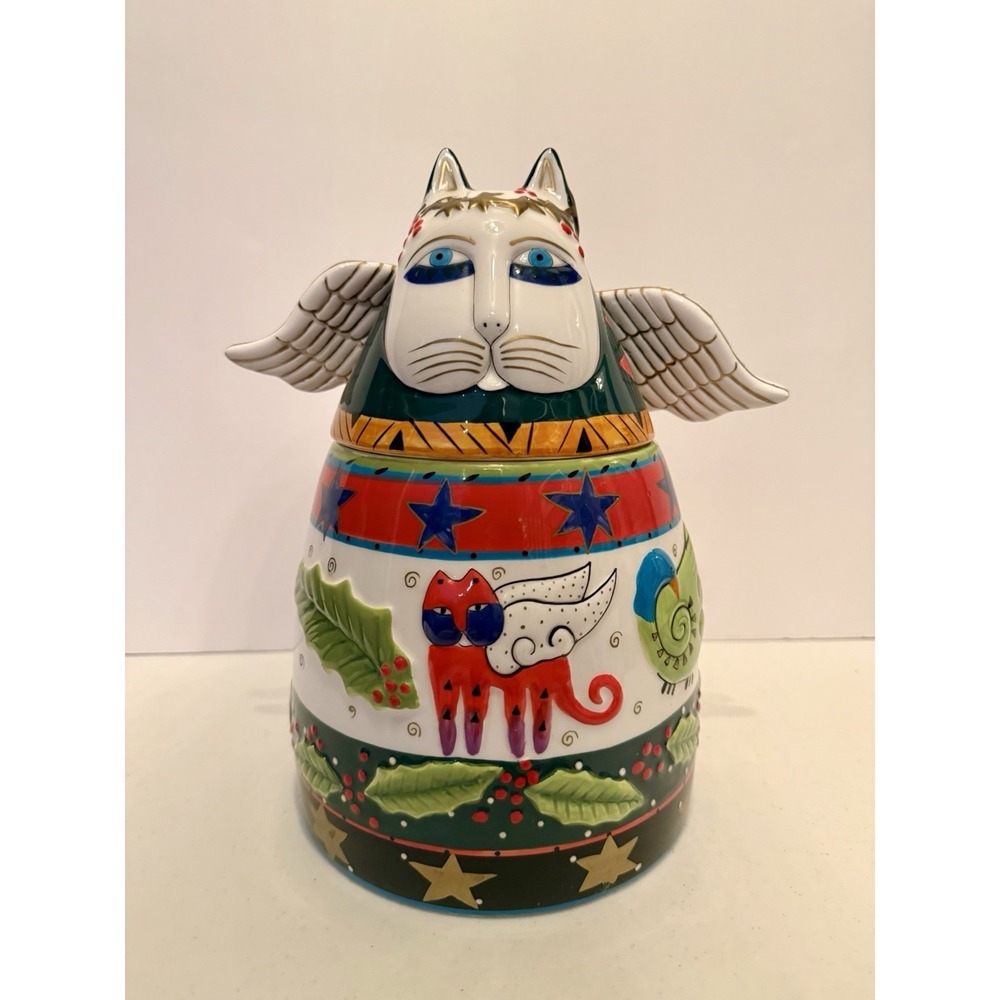 Laurel Burch Holiday Spirit Angel Cookie Jar Bella Casa by Ganz